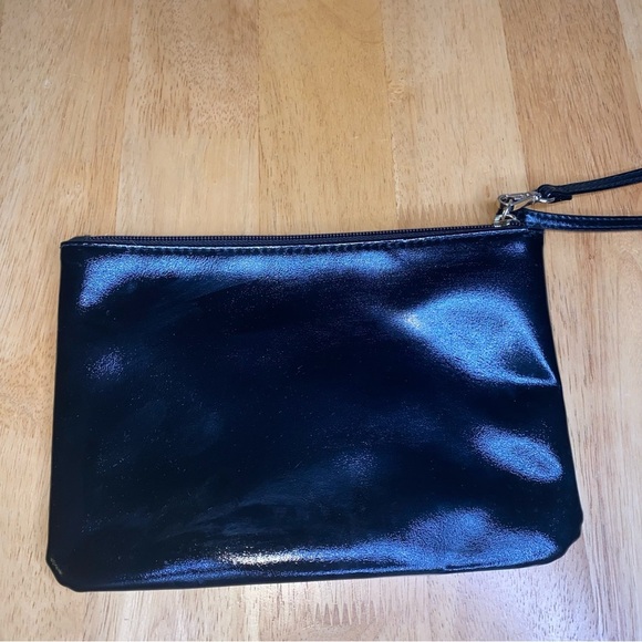 Victoria’s Secret Black Wristlet Cosmetic Bag with Floating Sequins - Picture 4 of 6